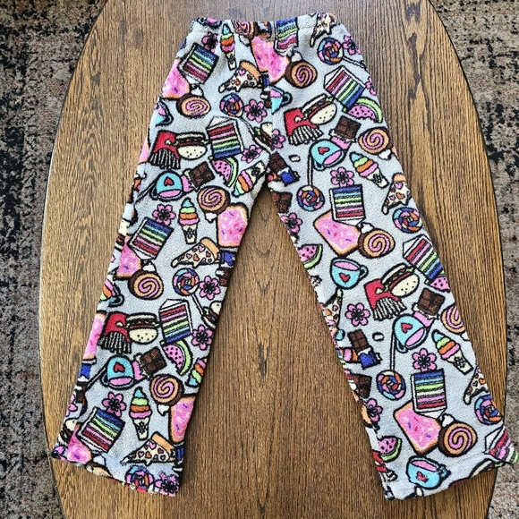 Jammers Kids Fuzzy Snacks and Sweets Pajama Bottoms Size Girl's XS 5/6 - Picture 2 of 5